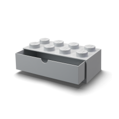 LEGO® caixa de mesa 8 com gaveta - cinzento