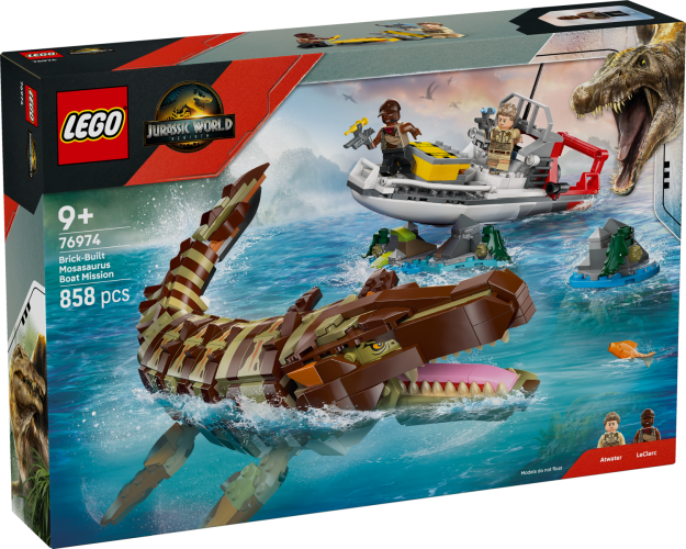 LEGO® Jurassic World 76974 L’attacco del Mosasauro in mattoncini