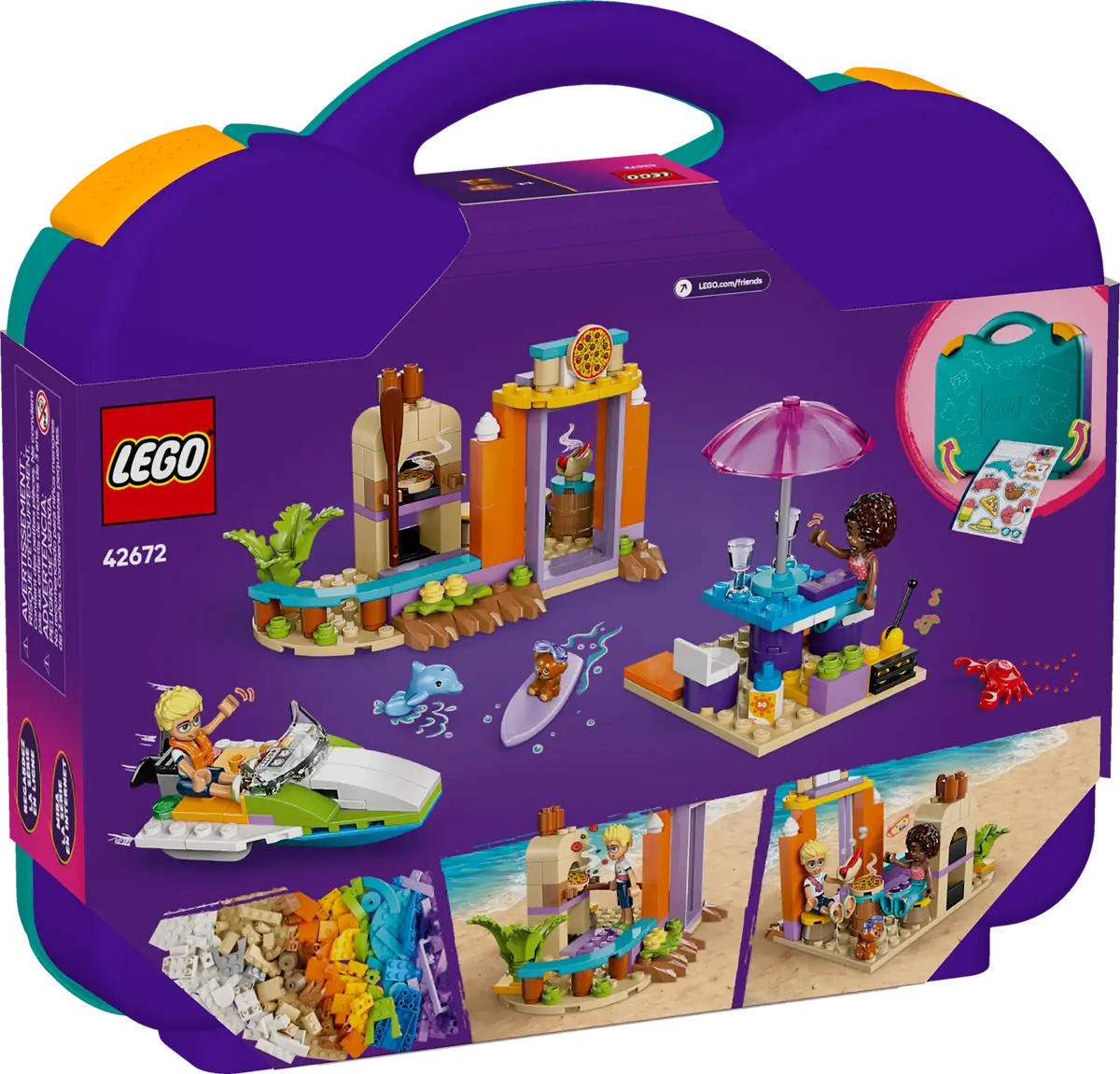 LEGO® Friends 42672 Valiză creativă de plajă și călătorie