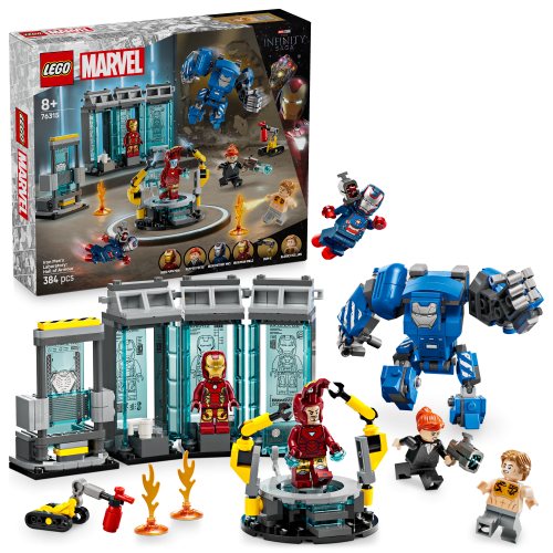 LEGO® Marvel 76315 Laboratorium Iron Mana: Zbrojownia