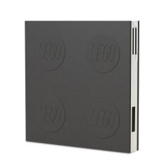 LEGO® Caderno com caneta de gel e clip - preto