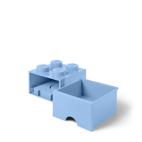 LEGO® Aufbewahrungsbox 4 mit Schublade - hellblau