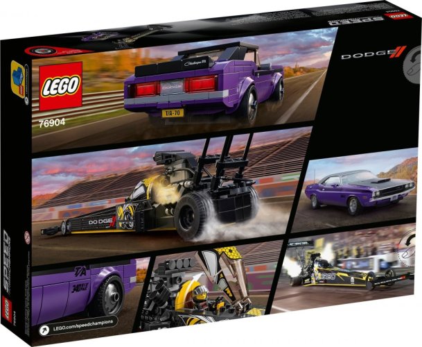 LEGO® Speed Champions 76904 Mopar Dodge//SRT Top Fuel Dragster et 1970 Dodge Challenger T/A