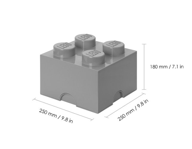 LEGO® Boîte de rangement 4 - gris