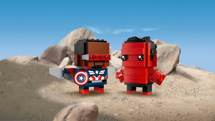LEGO® BrickHeadz 40668 Personaggi di Captain America e Hulk Rosso