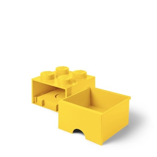 LEGO® Boîte de rangement 4 avec tiroir - jaune
