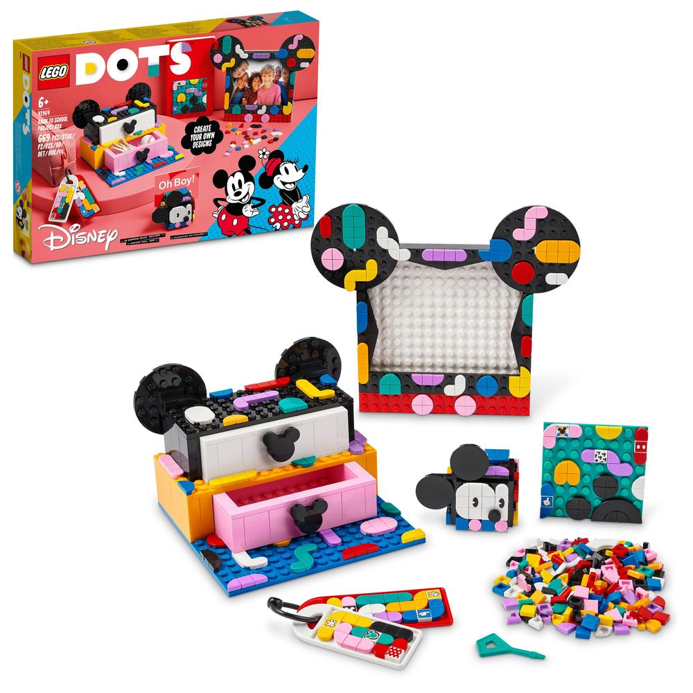 mimi様 LEGO® DOTS 41964 Casetă Mickey Mouse și Minnie Mouse pentru