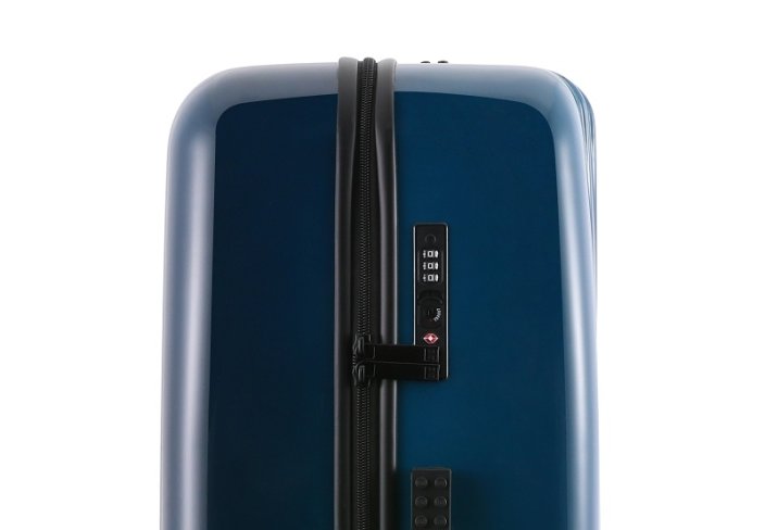 LEGO® Luggage ColourBox Minifigure Head 28\" - Azul-marinho