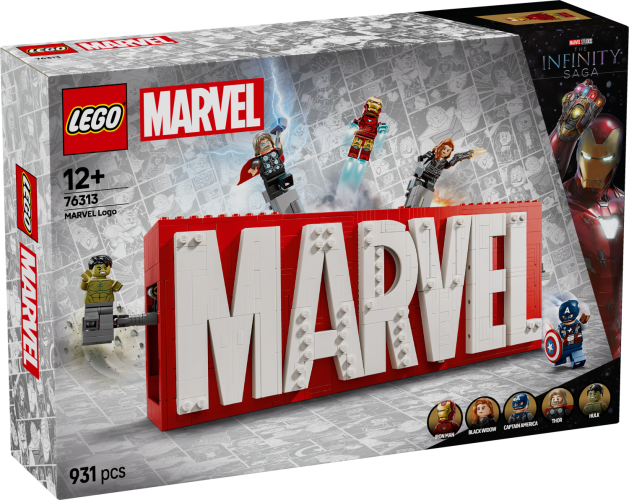 LEGO® Marvel 76313 Logótipo MARVEL e Minifiguras