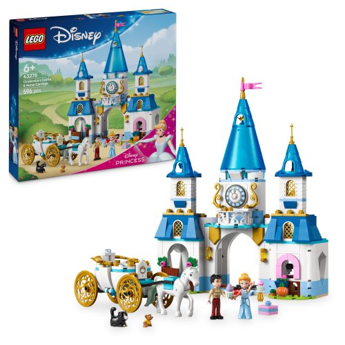 LEGO® Disney™ 43275 Castelo da Cinderela e Carruagem com Cavalos