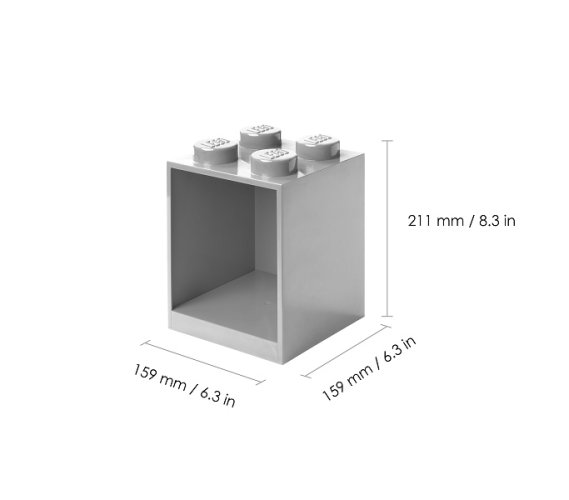LEGO® Brick 4 mensola sospesa - grigio