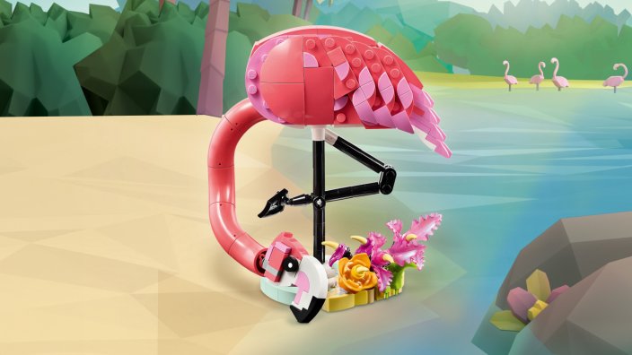 LEGO® Creator 3-in-1 31170 Animais Selvagens: Flamingo Cor-de-rosa