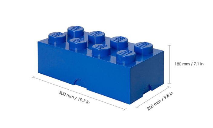 LEGO® Boîte de rangement 8 - bleu