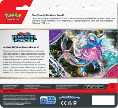Pokémon TCG: SV05 Temporal Forces - 3 Blister Booster Cyclizar