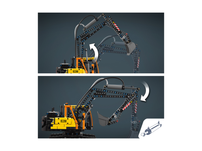 LEGO® Technic™ 42175 Camion Volvo FMX et pelleteuse électrique EC230