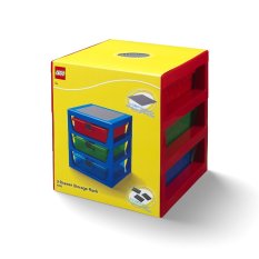 LEGO® Organizador com três gavetas - vermelho