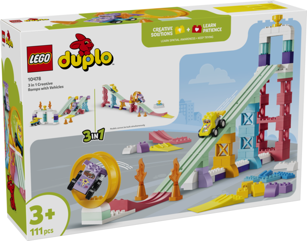 LEGO® DUPLO Town 10478 Kreative Sprungschanzen mit kleinen Flitzern 3-in-1-Set