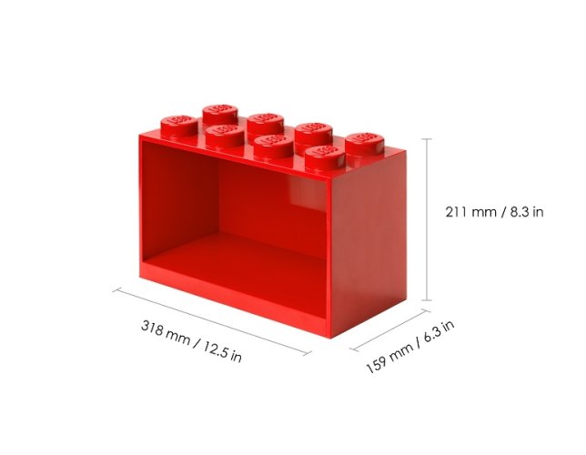 LEGO® Brick 8 Hängeregal - rot