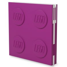 LEGO® Cuaderno con bolígrafo de gel como clip - violeta