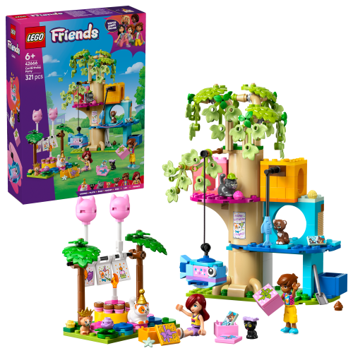 LEGO Friends 42666 Kočičí narozeninová oslava a dům na stromě