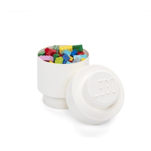 LEGO® Boîte de rangement ronde 123 x 183 mm - blanc