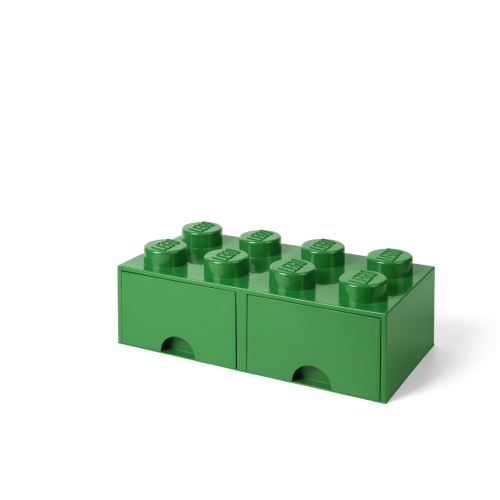 LEGO® Caixa de arrumação 8 com gavetas - verde oscuro