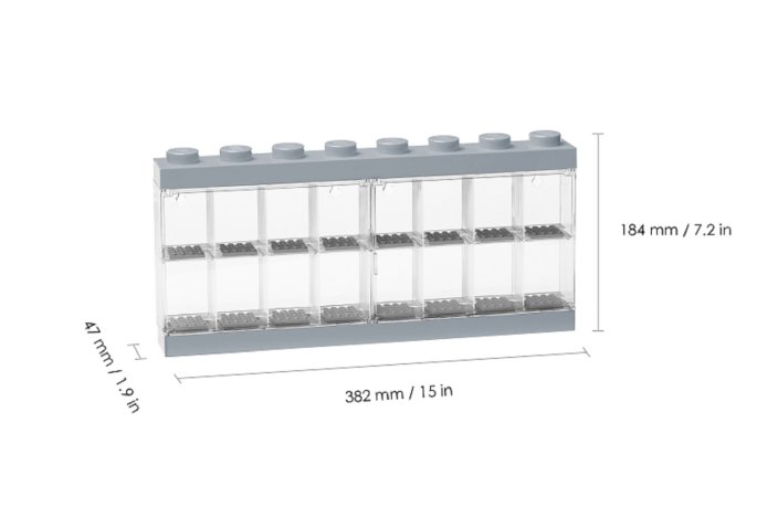 LEGO® caixa de coleção para 16 minifiguras - cinzento