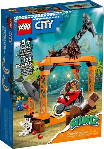LEGO® City 60342 Le défi de cascade : l’attaque des requins