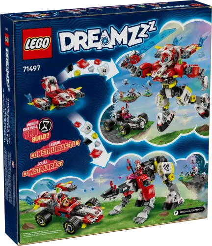 LEGO® DREAMZzz™ 71497 Cooper tigrisrobotja és Zero hot rod autója