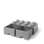 LEGO® Boîte de rangement 8 avec tiroirs - gris