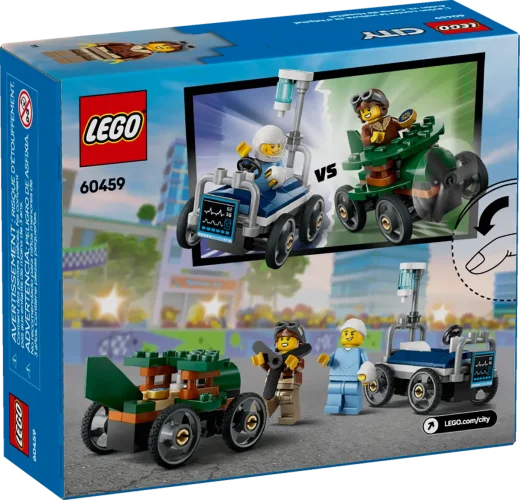 LEGO® City 60459 Pack de bolides de course : avion contre lit d'hôpital