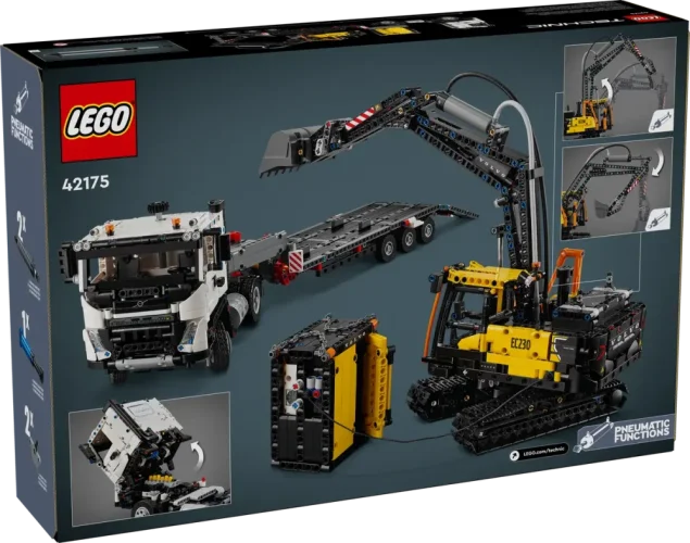 LEGO® Technic™ 42175 Camion Volvo FMX et pelleteuse électrique EC230