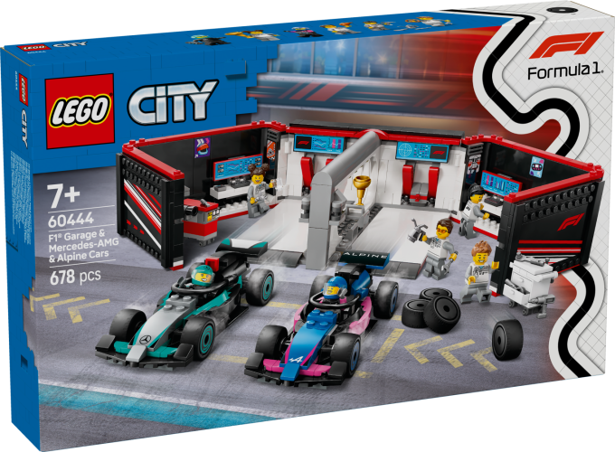 LEGO® City 60444 F1® garage met Mercedes-AMG en Alpine auto's
