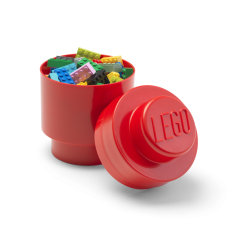 LEGO® Pudełko do przechowywania okrągły 123 x 183 mm - czerwona