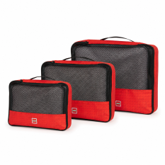 LEGO Brick Dots Red - sada cestovních organizérů, 3 ks