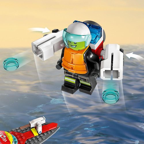 LEGO® City 60373 Barca di soccorso antincendio