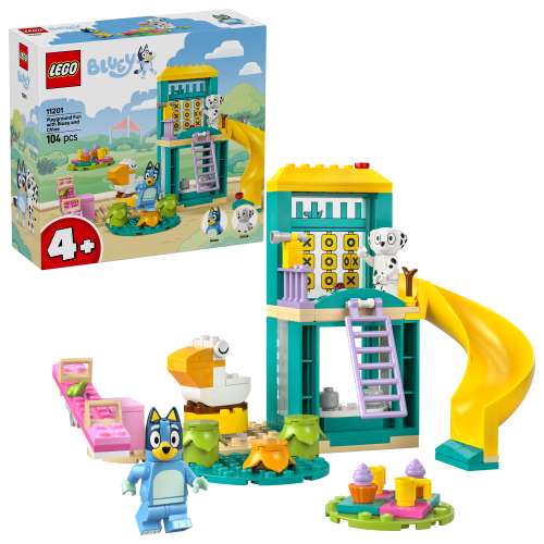 LEGO® Bluey 11201 Bluey, Chloe a zábava na hřišti