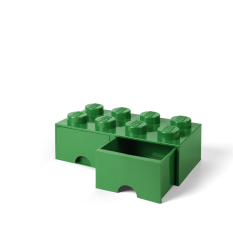 LEGO® Caixa de arrumação 8 com gavetas - verde oscuro