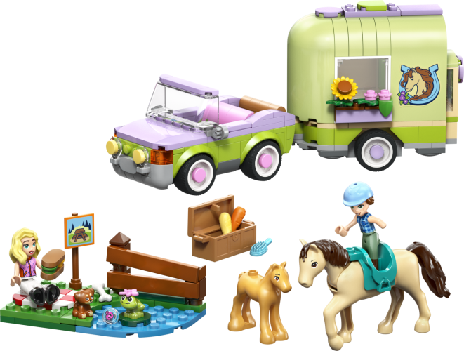 LEGO® Friends 42695 Trailer met paard en veulen